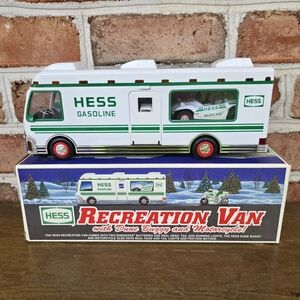 Hess Recreation Van with Dune Buggy and Motorcycle - Green and White